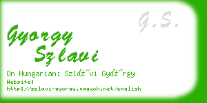 gyorgy szlavi business card